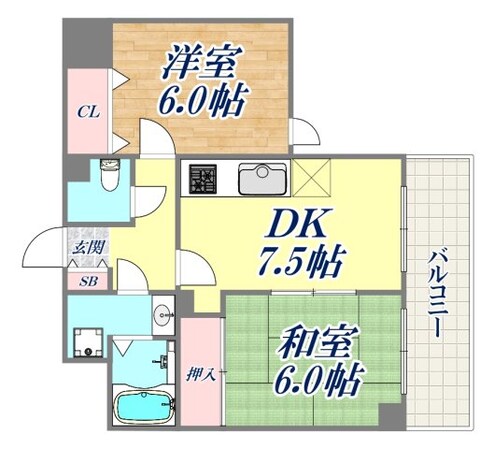 サンコート荒田の物件間取画像